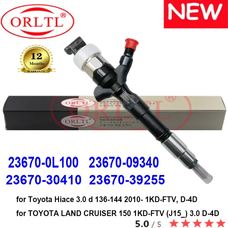 

NEW 23670-0L100 23670-30410 23670-09340 Common Rail Injector 23670-39255 For Toyota Hilux 1KD 2KD 2.5 D 3.0D