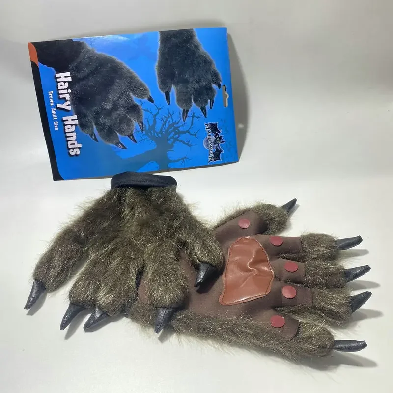 Werewolf Gloves hairy hands Stage Performance Props Make-up Clothes Accessories Halloween Werewolf Decoration Cosplay Gloves