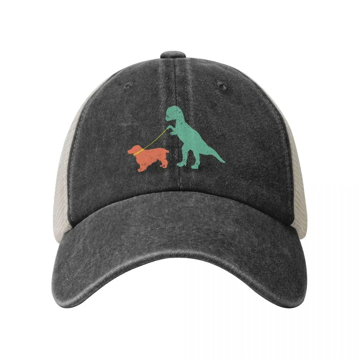 funny cocker spaniel Dinosaur cute cocker spaniel dog lover Baseball Cap Hat Baseball Cap Snap Back Hat Women's Golf Wear Men's