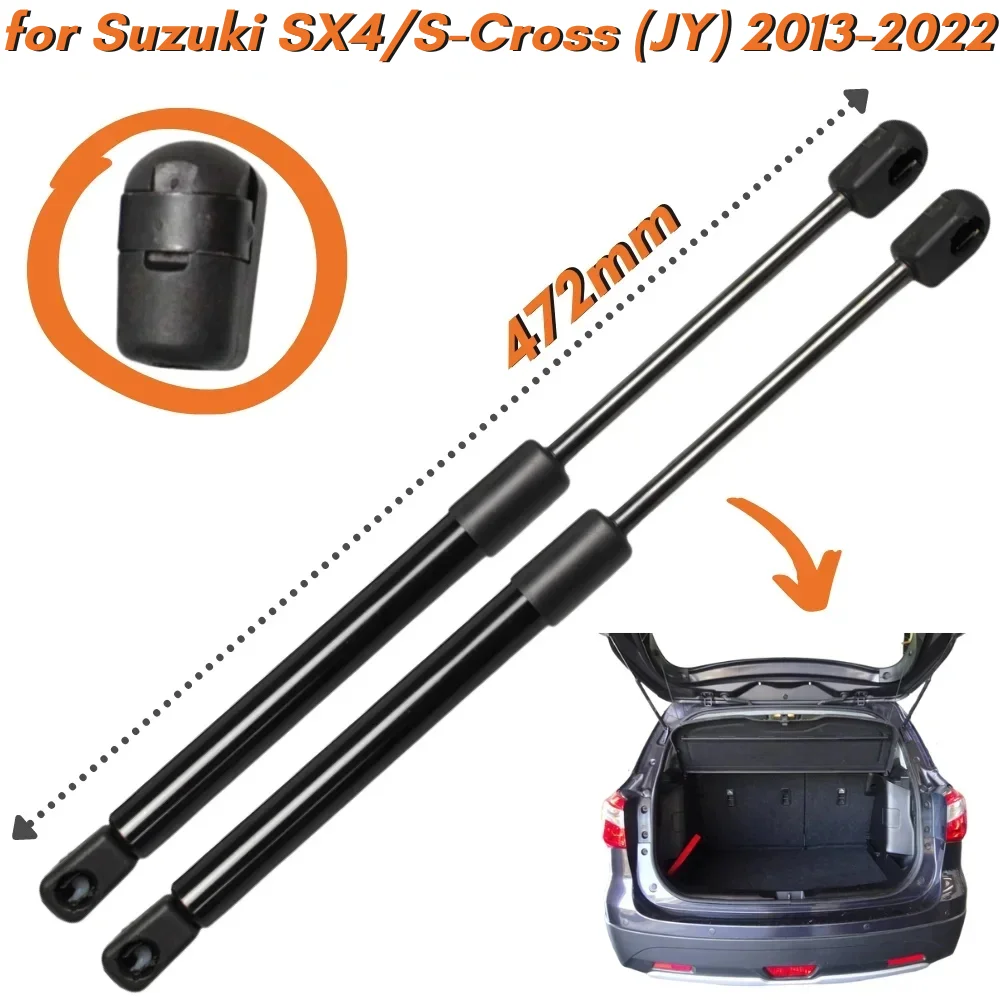 

Qty(2) Стойки багажника из углеродного волокна для Suzuki SX4 S-Cross JY SUV 2013-2022, газовые пружины задней двери, подъемные опоры, амортизаторы