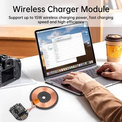 15W High Power Wireless Charger Module Support Magnetic PCBA Board Coil Support Pop-up Wireless Charger Transmitter Module