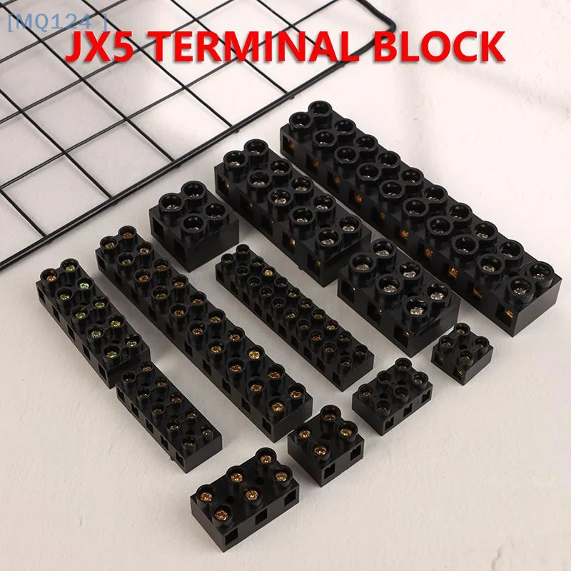 

【MQ124】JX5 Dual Row Terminal Blocks10A/20A/60A Bass Fixed Type Connector Base Connection Terminal Block Cable Connector
