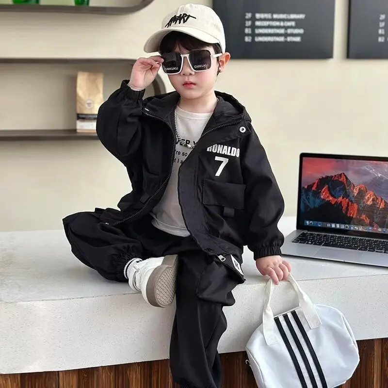 Autumn Spring Baby Boys Clothes Sets Infant Sports  Cardigan Jackets Top and Pants Suit Kid Sports Outfits 2 3 4 5 6 7 8