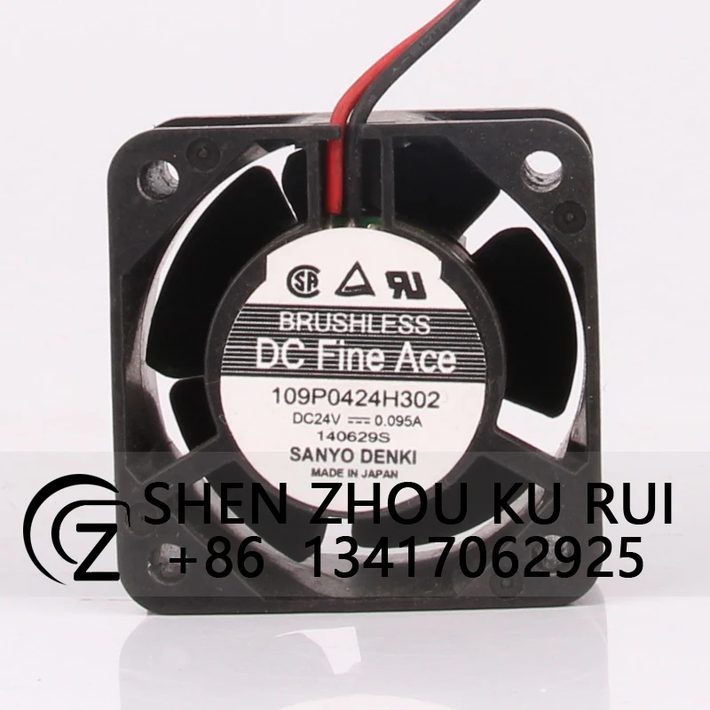 

109P0424H302 Cooling Fan for SANYO DC24V 0.095A ECAC 40x40x28mm 4cm 4028 Dual Ball Bearing 2Wire Inverter Industrial Centrifugal