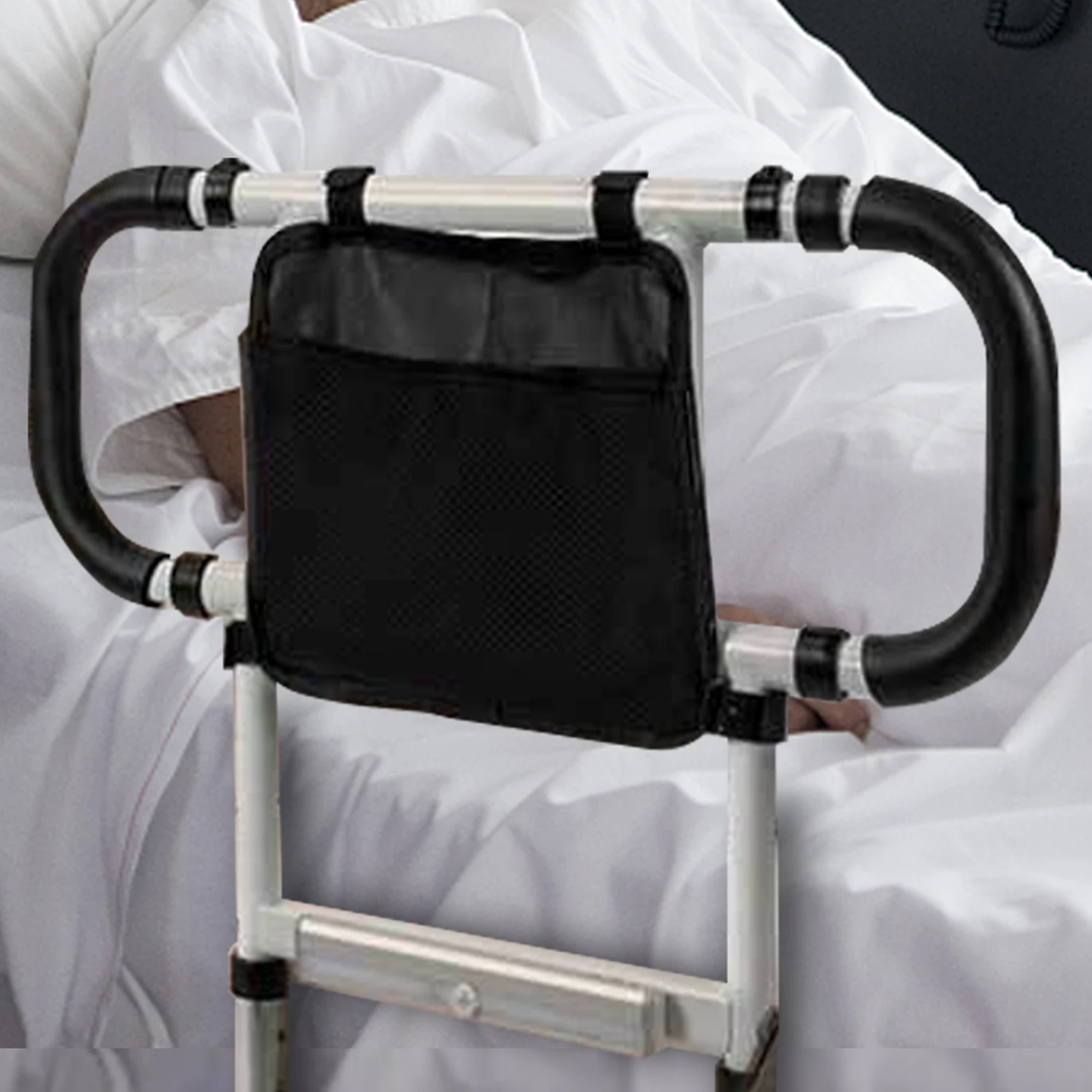 Bed Rail for Elderly Adults, Bed Assist Rails Adjustable Height, Foldable Bedrails for Seniors, Can Withstand 300Lb