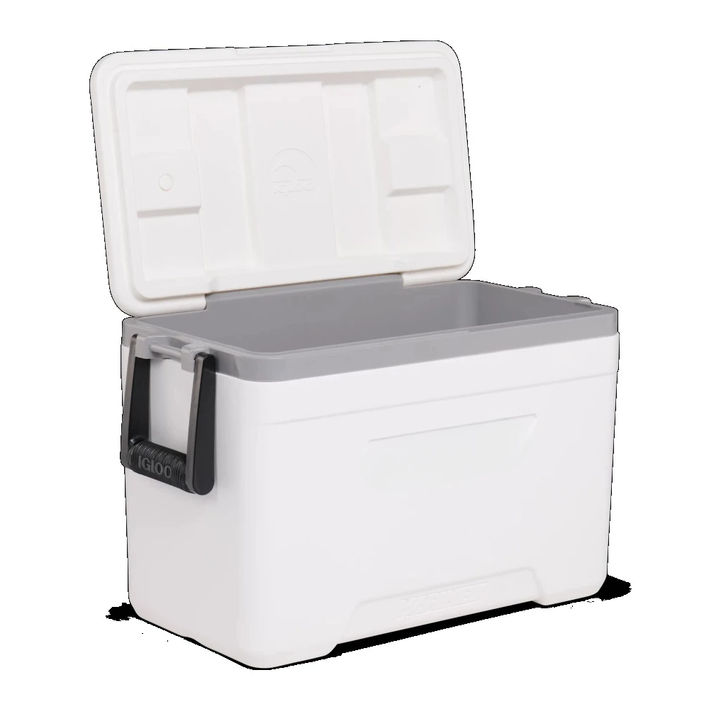 Enfriador de lados duros marinos 25 QT, Blanco (10,46 "x 20,56" x 13,06 "), inhibidores UV que previenen el daño solar sostiene hasta 36 latas