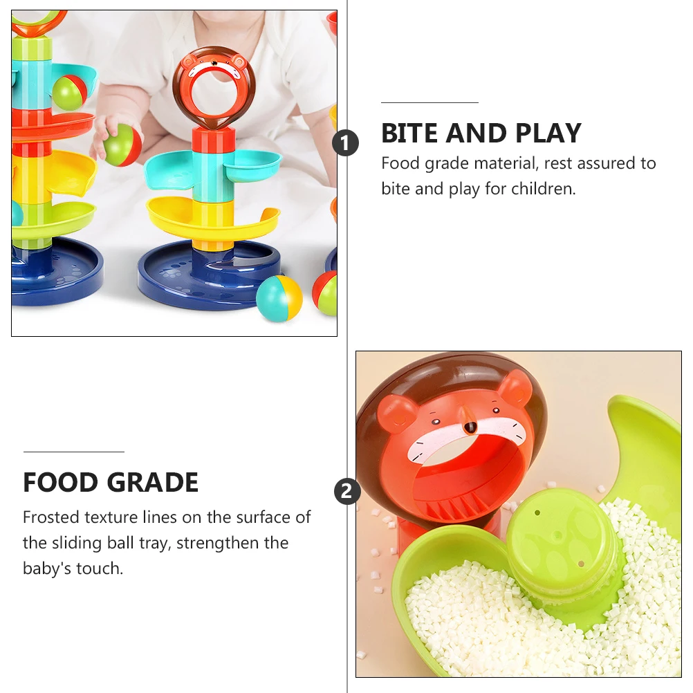 

Colorful Turret Track Toy Sliding Plaything Plastic Creative Educational Safe Frosted Multifunctional