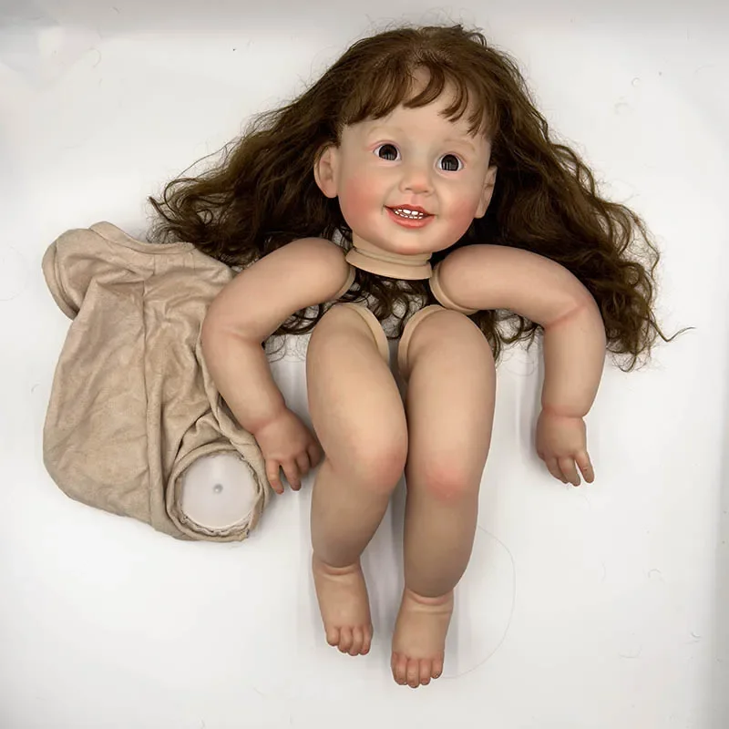 28inch Already Painted Kit Cammi Reborn Toddler Doll Kits Very Lifelike Baby with Many Detailed Veins Muñecas Kit Bebe Reborn