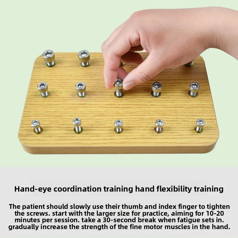 

Hand Rehabilitation Training Board, Fine Motor Skills Tool for Stroke Recovery | Screw & Bolt Practice for Finger Dexterity