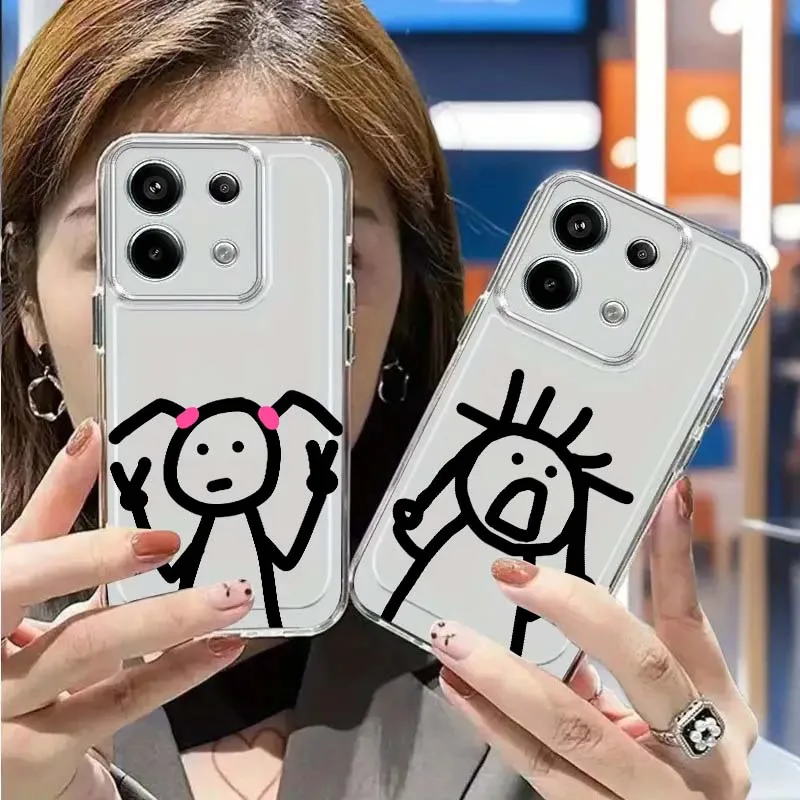 

Cartoon Scream Face Figure Phone Case For Redmi K 80 70 70E 60 60E 50 40 40S 15C 15 12 A2 A1 Turbo 4 Ultra Pro Plus