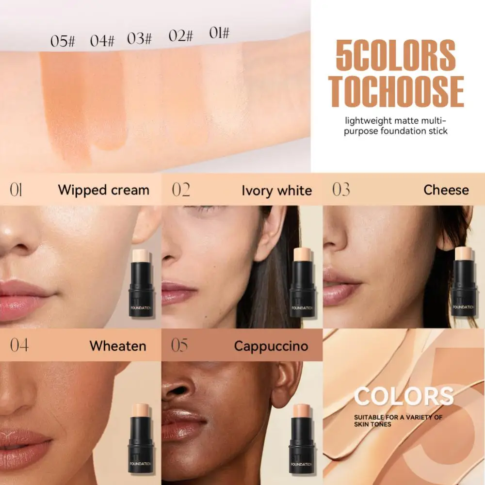 DEROL Concealer Stick Foundation Pen Waterproof Matte Finish Highlighters Shadow Contouring Pencil Natural Face Cosmetics