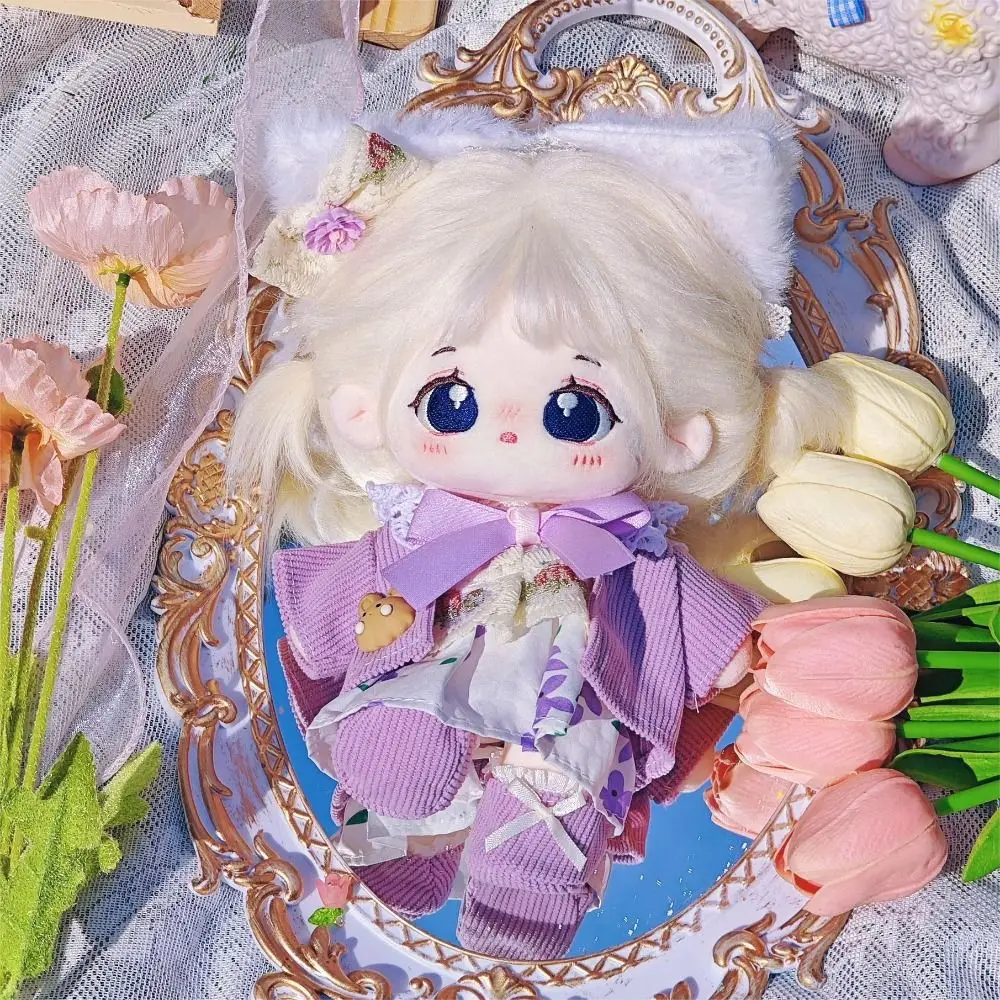 ชุดจั๊มสูทไม่มีลวดลาย 20 ซม. ชุดผ้าฝ้าย ชุดรอมเปอร์ ชุดผ้าฝ้าย ชุดมินิการ์ตูน สำหรับเด็กผู้หญิง