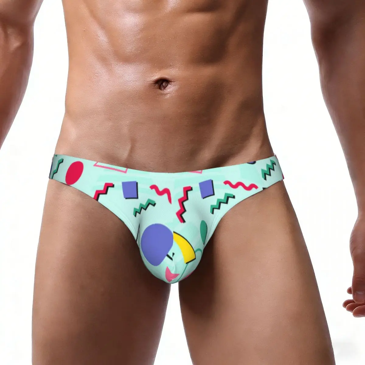 Men's Briefs Sexy Underpants Memphis Retro 90s Texture Bikini Underwear Men Panties