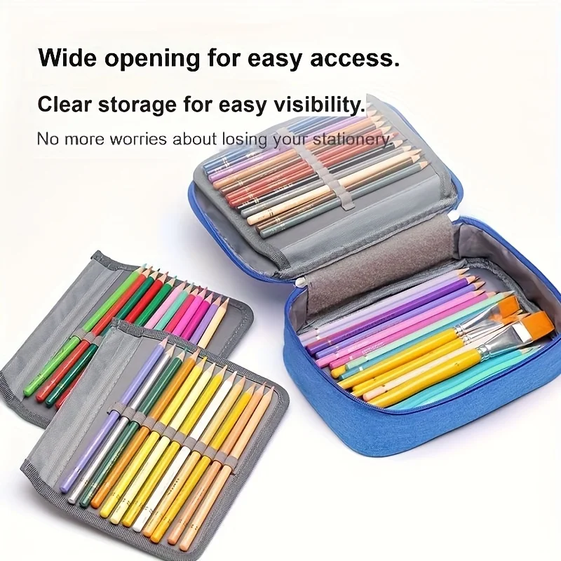 Semplice astuccio impermeabile con 72 fori: grande capacità, multistrato, staccabile, leggero e portatile