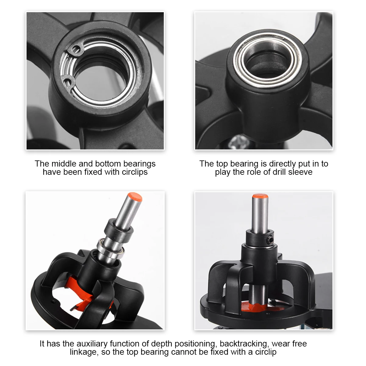 35MM Hinge Drilling Clamp Woodworking Drilling Guide Locator Pin Clamp Door Cabinet Cabinet Hole Opener Hidden Hinge Clamp