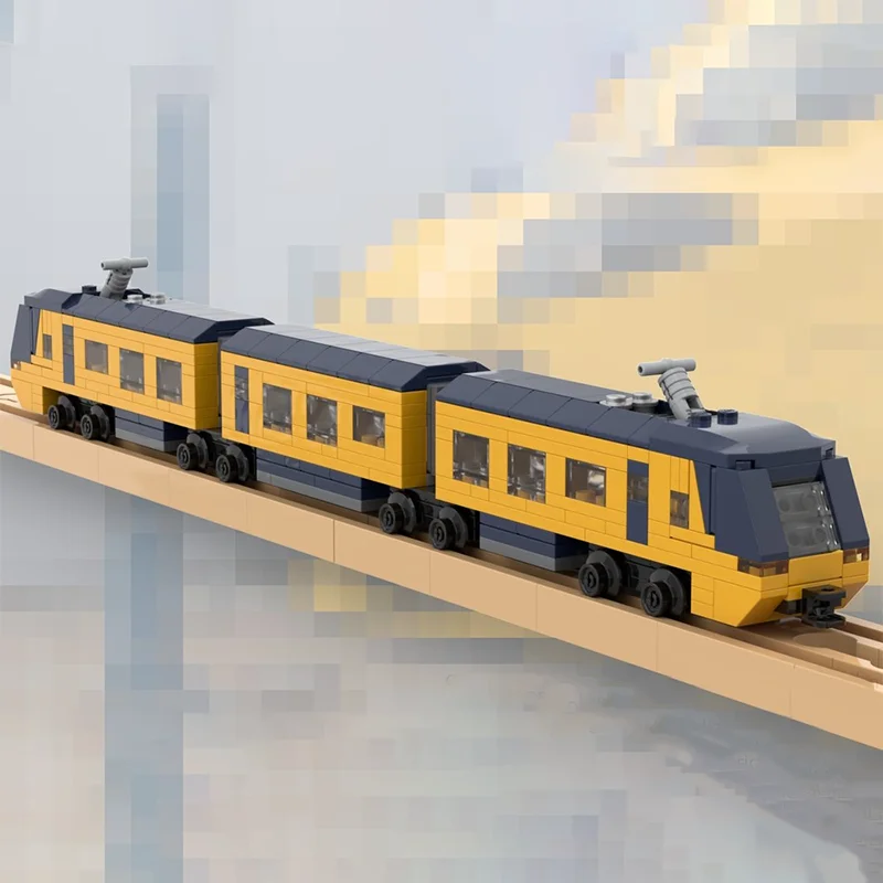 509 قطعة MOC Intercity قطار بريو السكك الحديدية الخشبية 4 نموذج بناء هدية الكريسماس كتل لعبة الهندسة المعمارية تجميع لتقوم بها بنفسك فكرة الطوب #3
