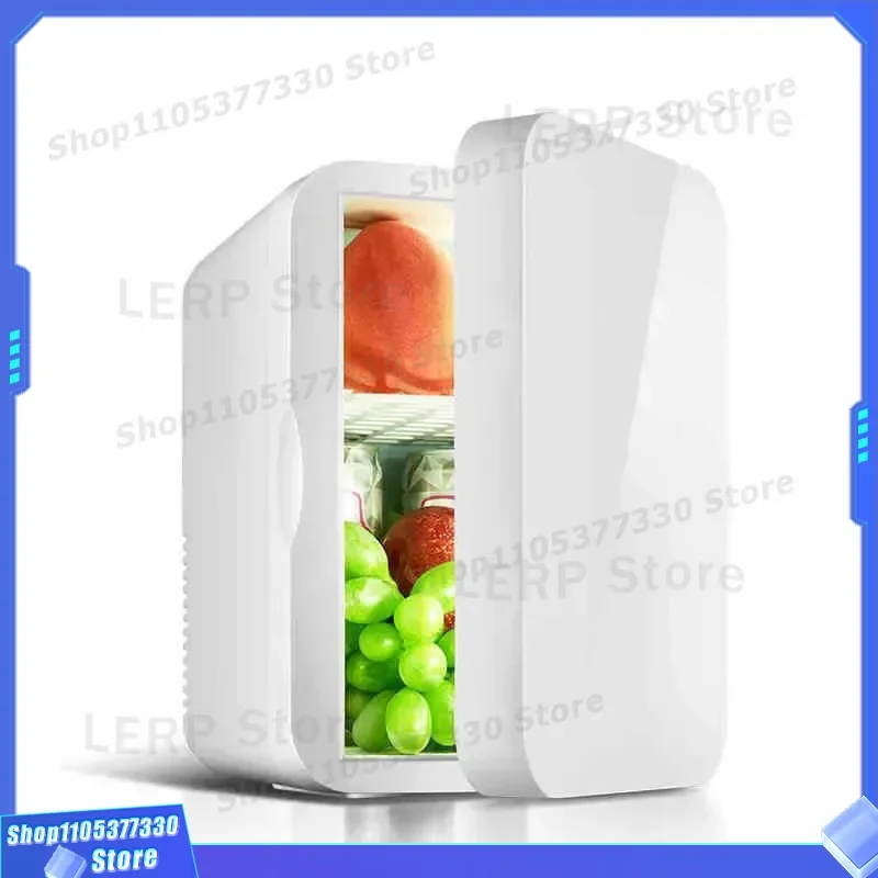 8L Portable Mini Fridge Car Refrigerator Hot Cold Dual Use Household Travel Cooler Compact Electric Ice Box for Camping Auto