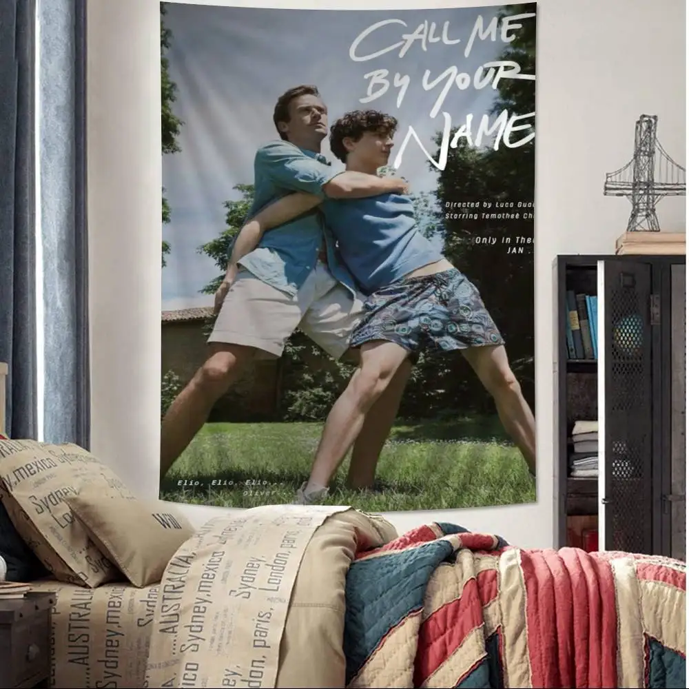Gay Love Movie Call Me By Your Name Tapestry Art Printing Japanese Wall Tapestry Anime Wall Hanging Home Decor