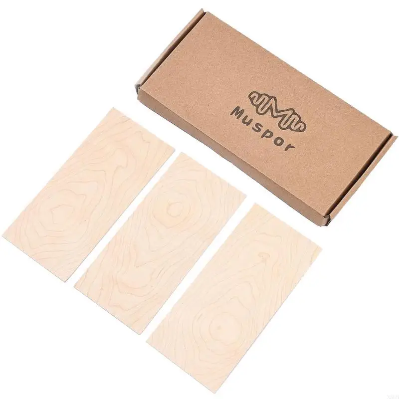 

N58B 3 Pcs Wooden Guitar Neck Shims Plate Headstock Headplate Guitar Head Veneer