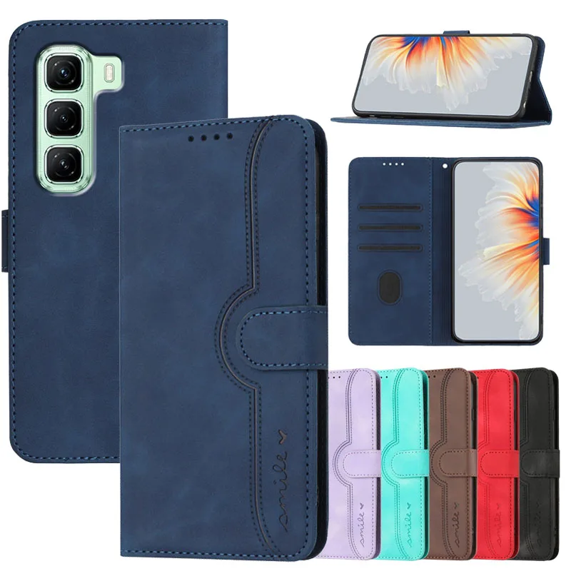 Flip Cases Cover on For Infinix Hot 50 toI Smart 9 Zero Note 40x 30c 40 GT 20 Pro 5G Magnetic Stand Phone Protective Wallet Capa