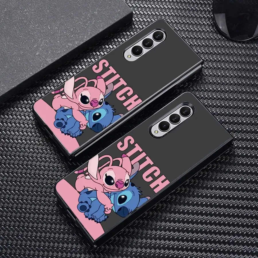 حافظة لهاتف سامسونج جالاكسي ZFold3 ZFold7 ZFold5 ZFold6 ZFold4 Z Fold 7 6 5 4 3 غطاء هاتف صلب ديزني ستيتش لطيف #1