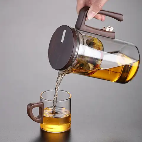 Magic Teapot 600/720/800ml Glass Magnetic Teapot with Strainer Magnetic Water Separation Infuser Pot for Loose Leaf And Teas