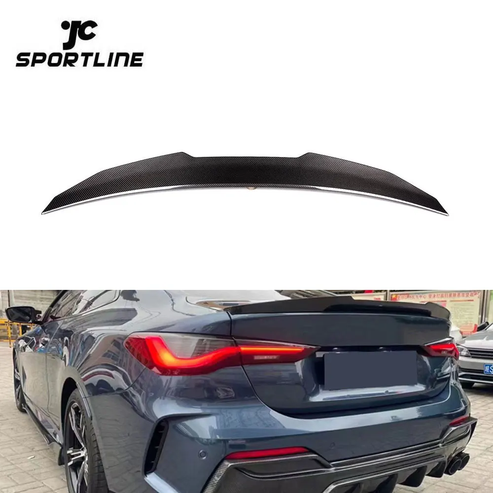 

For BMW 4 Series G22 G82 M4 420i 430i M440i G82 M4 Carbon Fiber Rear Trunk Spoiler Boot Wing Lip