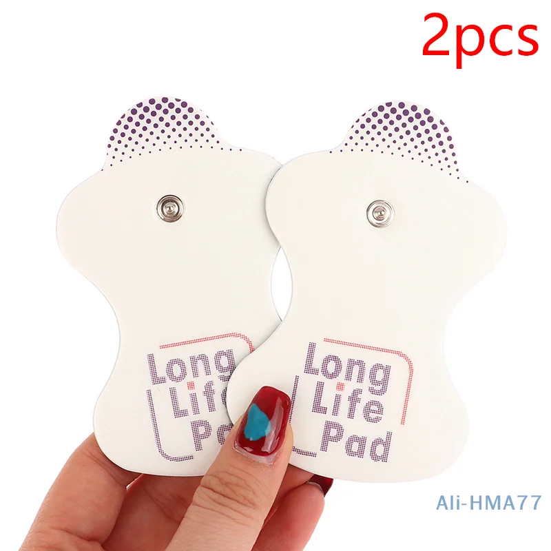 2PCS Long Life Pad Electrode Massage Pads Cable for Digital Tens Acupuncture Device Body Massager Therapy Machine