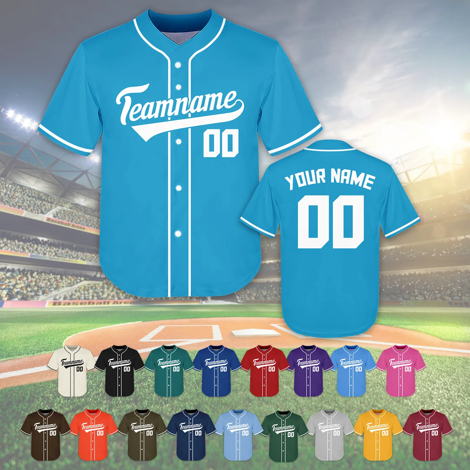 Custom Kids Baseball Jersey Personalized Plain Baseball Uniform with Printed Name Number Baseball Team Shirt Youth Fans Gift