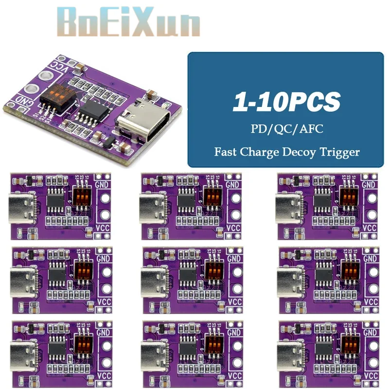 1-10pcs PD/QC/AFC fast charge decoy trigger support 5V 9V 12V 15V 20V fixed voltage output