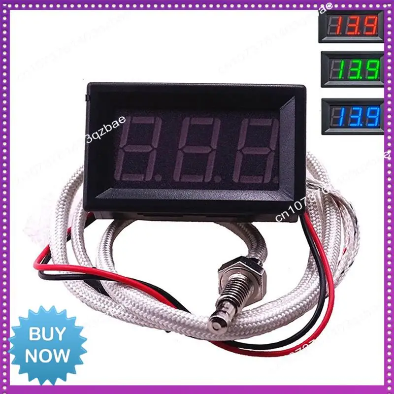 Hot Ltem Industrial High Temperature K-Type M6 Thermocouple Thermometer DC12V -30-800℃ Digital Temperature Meter Tester Reusable