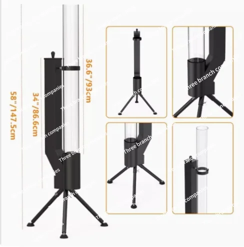 Vertical wood-burning rocket stove  courtyard heating stove, outdoor camping pellet heater for winter use