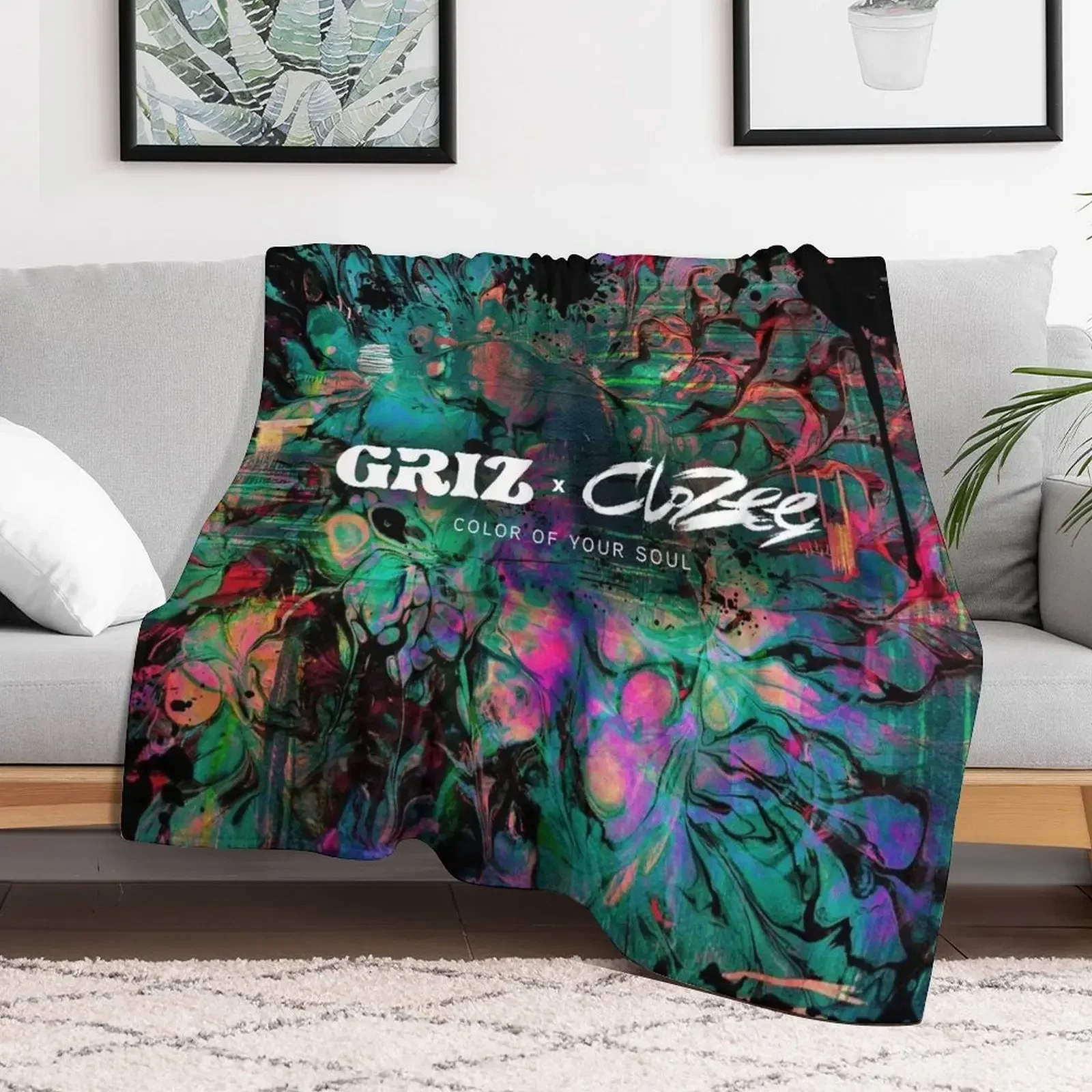 

griz color your soul tour 2022 masmart Throw Blanket Winter beds Soft Plaid For Decorative Sofa decorative Blankets
