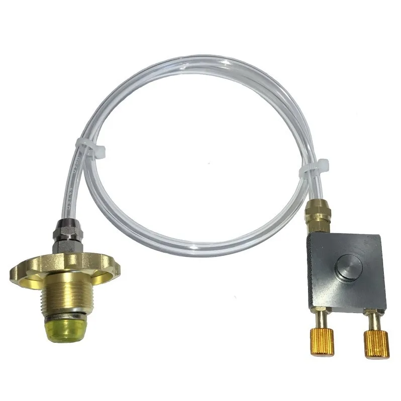 

5Pcs outdoor camping cassette long flat gas tank deflation deflation inflation valve liquefied gas bridge transfer pipe connecto