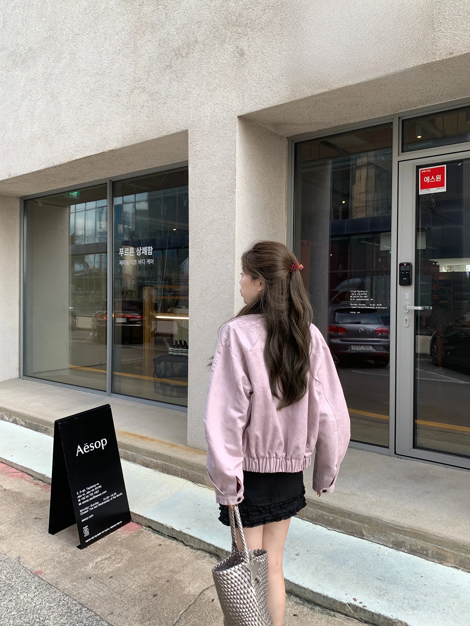 Anline ed Purple Suede Jaet ort Casual Sle Stand Collar Women's Leather Coat Commute Sle Long Sve Zipper