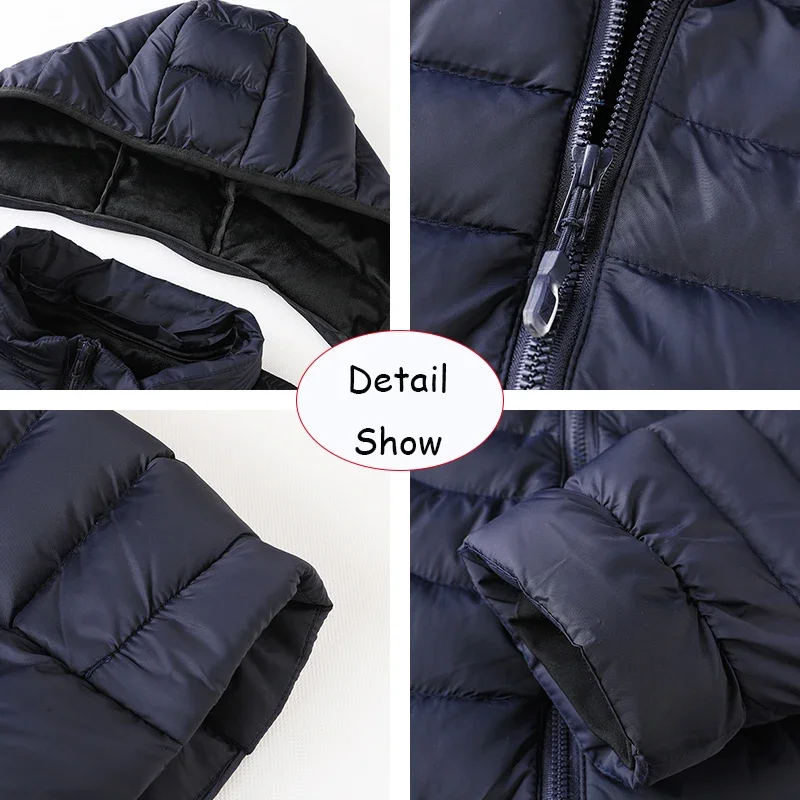 2024 Winter Men Fleece Warm Solid Detachable Hooded Jacket Men Loose Zipper Outdoor Windproof Casual Fashion Jacket Male Coat