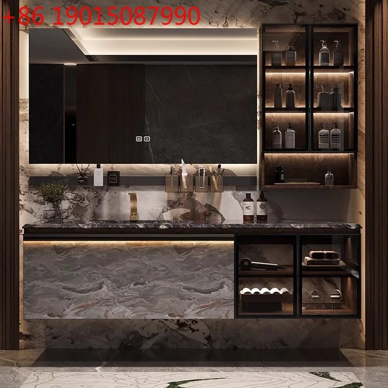 

orner Bathroom Cabinet with Mirror Over Toilet Perfume and Skincare Display Organizer Sink Vanity Storage Trendy Furniture