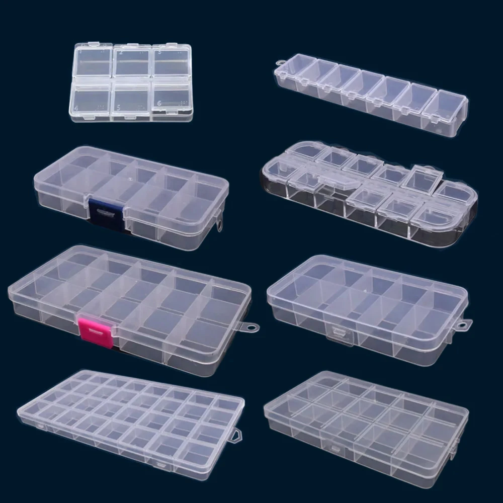 Plastic Storage Box Organizer, 6-32 Compartments - Dividers for DIY Art Crafts, Beads, Jewelry, and Sewing Supplies LK-AA36