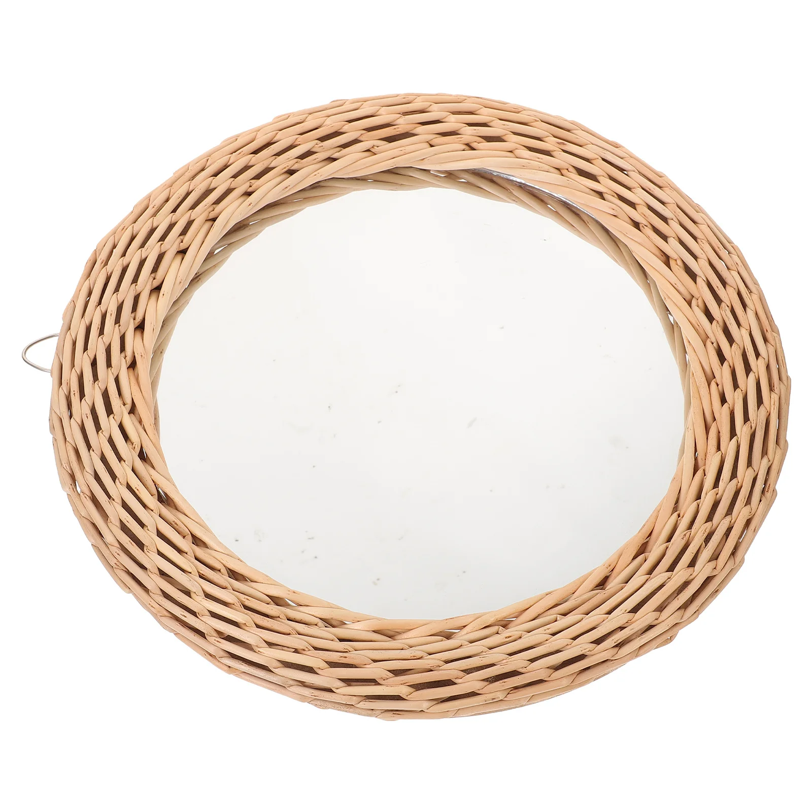 

Rattan Mirror Wall Decor Bedroom Bathroom Living Room Vanity Household Woven Mirror Handmade Rustic Aesthetic Makeup