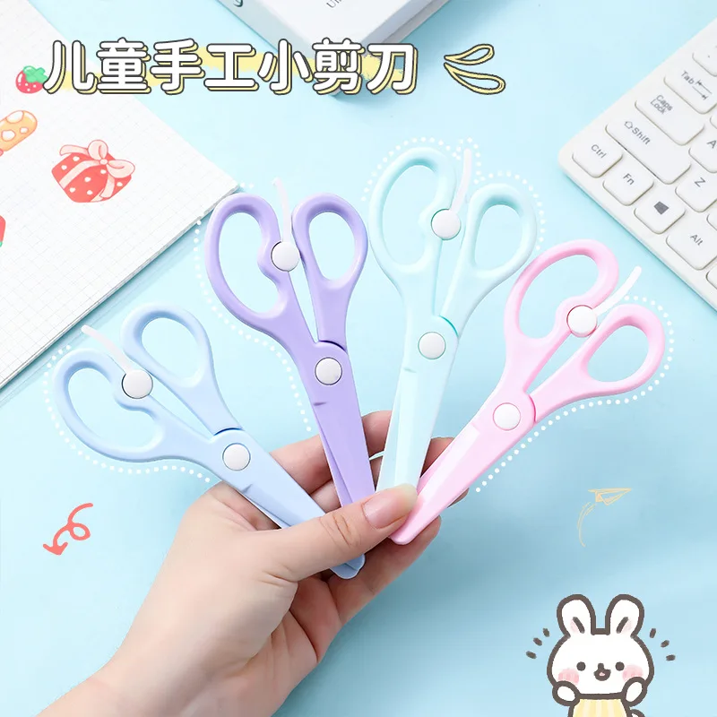 

Children DIY Handmade Plastic Scissors Students Can Rebound The Scissors Without Hurting Their Hands Kindergarten Scissors