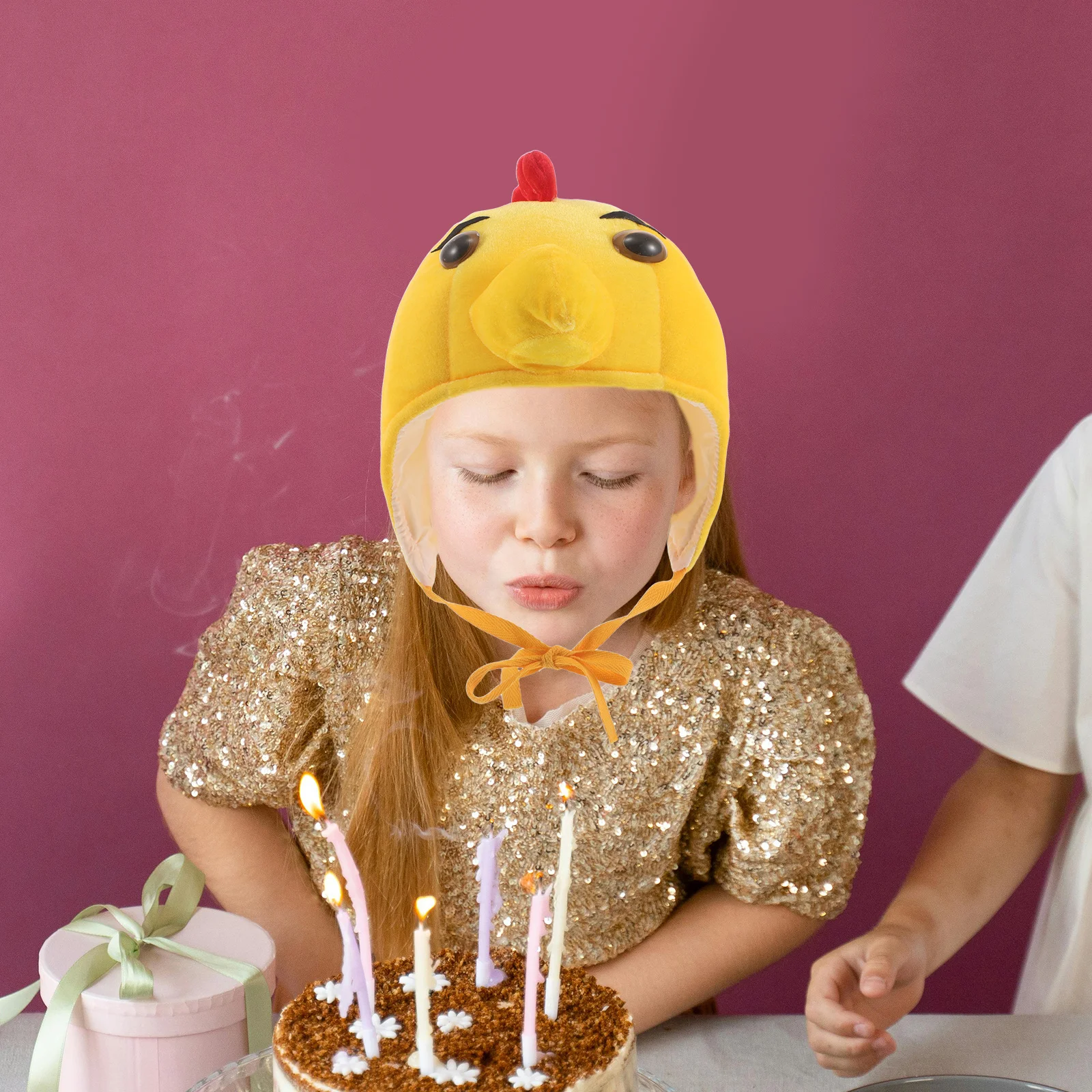 Chicken Animal Headband Yellow Soft Party Cap Size L Novelty Costume Christmas Carnival Role Play Hat Little Chick Headdress