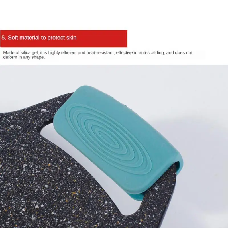 of silicone handles anti-scalding non-slip silicone pot handle cover heat insulation handle cover kitchen accessories