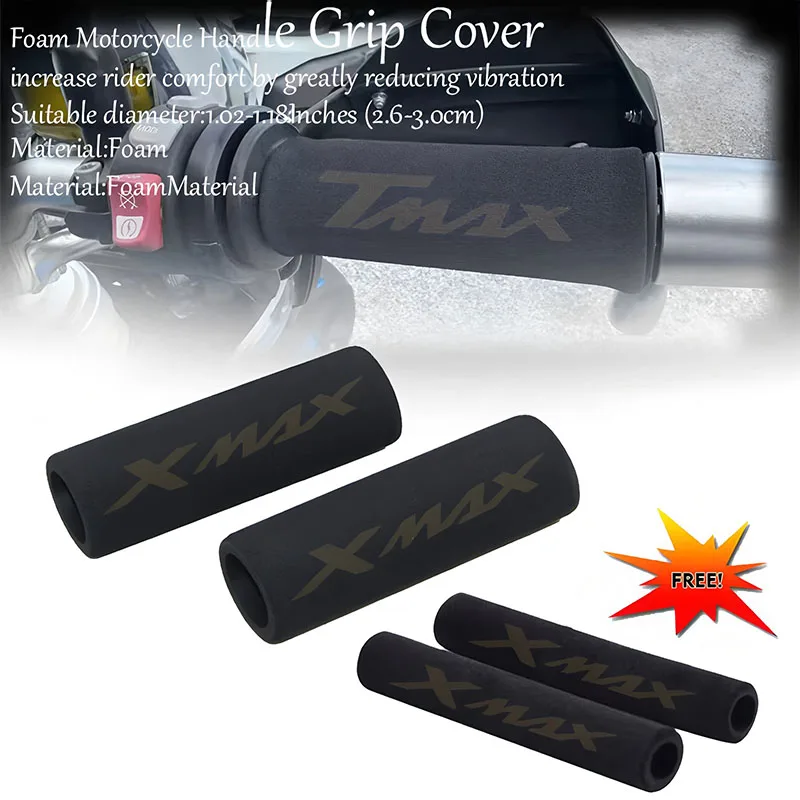 For NMAX 125 155 XMAX 300 250 125 TMAX 560 TMAX 530 DX SX VMAX Motorbike Anti Vibration Handle Bar Foam Comfort Slip Over Grip