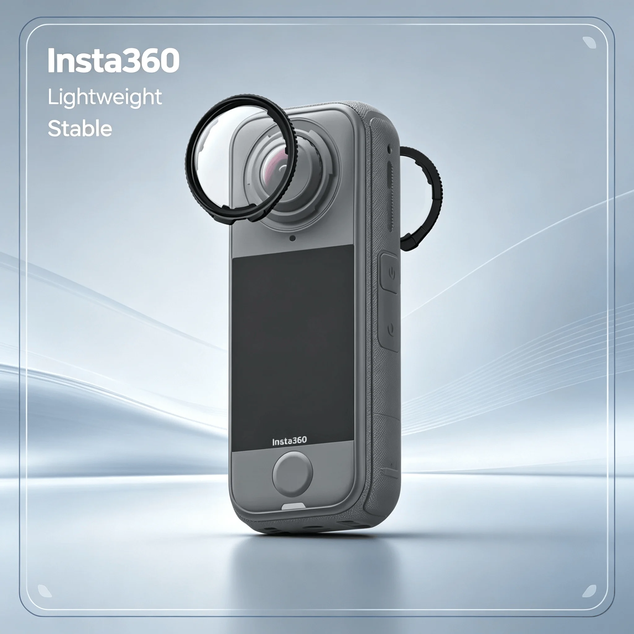 Reinforced Glass Guard Accessory Compatible with Insta360 X4 Air, High Transmittance Lens Cover for Daily Protection