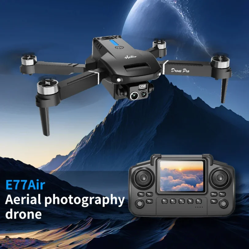 E77 طائرة بدون طيار 4k المهنية التحكم عن بعد فرش السيارات بدون طيار مع كاميرا طوي درون المهنية كوادكوبتر اللعب #3