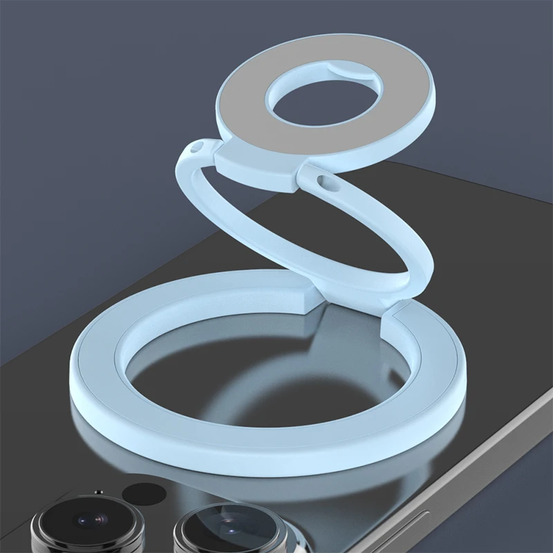 Für MagSafe Doppelseitige Magnetische Telefon Ring Halter Tragbare Falten Handy Ständer Zubehör Grip Halterung Unterstützung Für iPhone