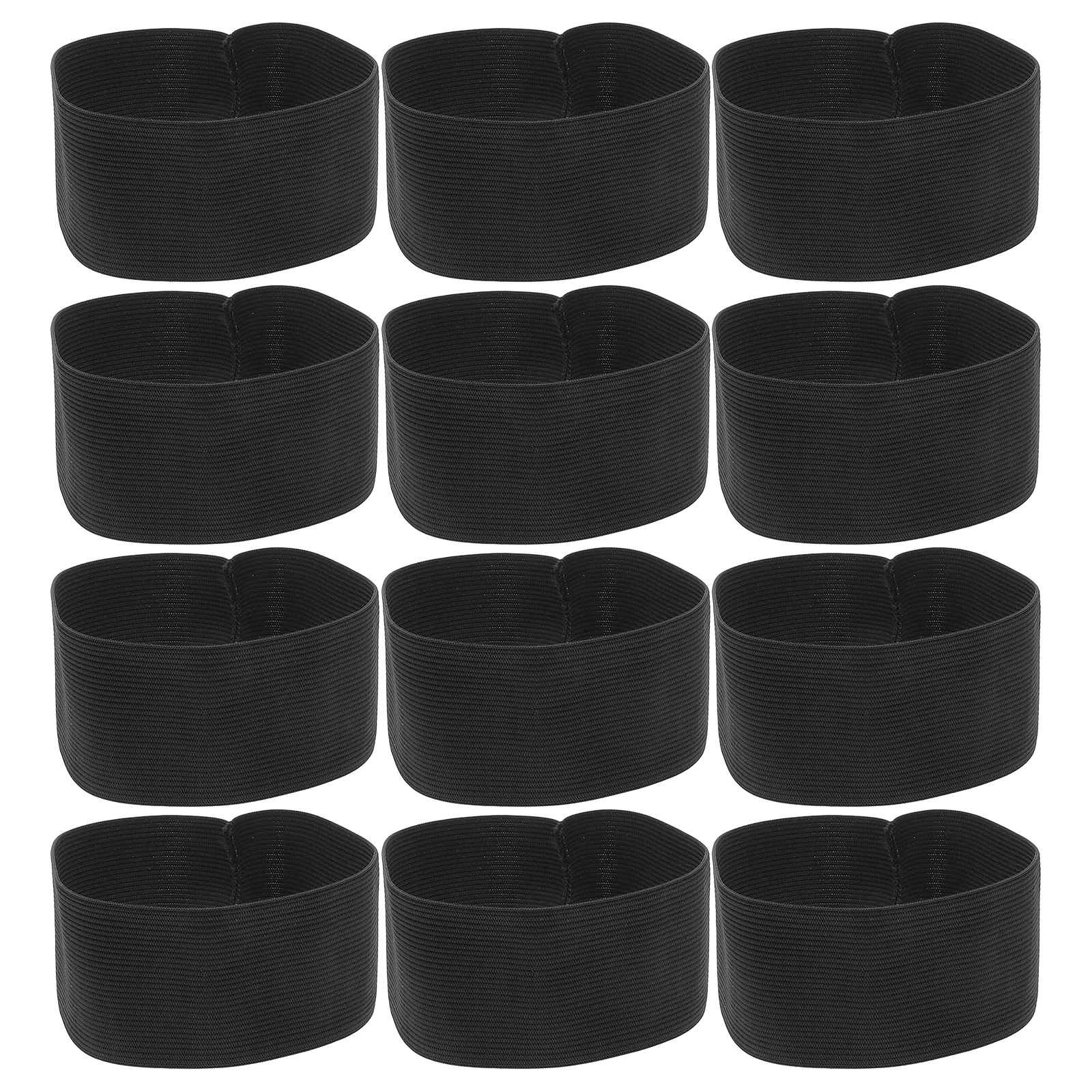 

15 Pcs Black Mourning Armbands Filial Piety Arm Bands Funeral Supplies Elastic Durable Cloth Captain Band Stripe