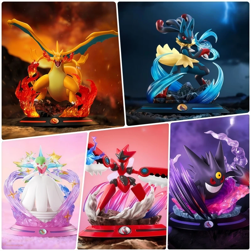アニメポケモンオリジナルアクションフィギュアメガコレクトシリーズルカリオガーデヴォアゲンガーシザーオブモデル装飾品おもちゃ誕生日ギフト