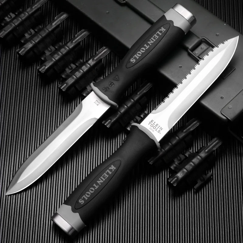 Survival Knife Stainless Steel Fixed Safari Knife Outdoor Dive Safari Stainless Steel Survival Knife