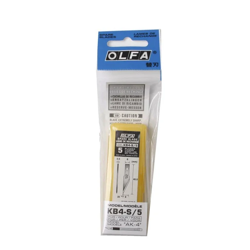OLFA KB4-F/5, KB4-S/5, KB4-R/5 Spare Blade Art Knife Replacement Blades Craft Tools for AK-4 Carving Knives Parts Model Cutter
